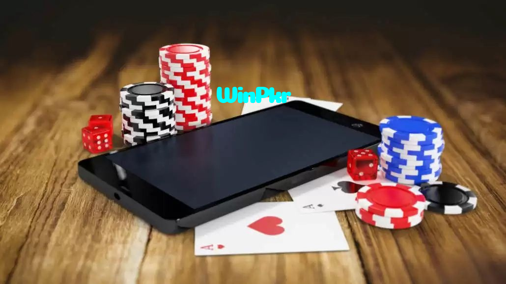 WinPkr casino presented on mobile device in Pakistan with slots and live games